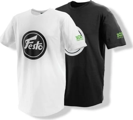 Festool 100 Jahre Doppelpack T-Shirt kurzarm schwarz/weiß