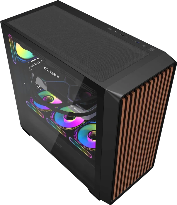 DarkFlash DS900WD Black, Glasfenster