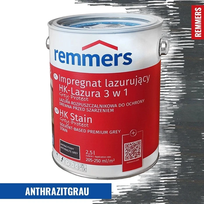 Remmers HK-Lasur 3in1 Grey-Protect anthrazitgrau, 2.5l