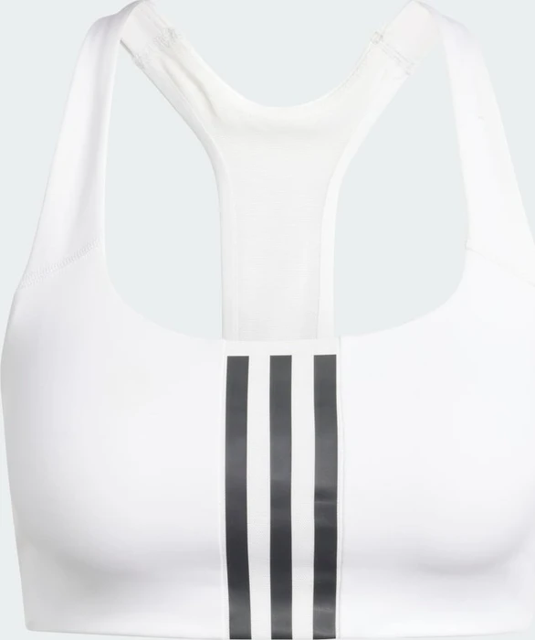 adidas Powerimpact Training Medium-Support 3-Streifen Sport-BH weiß (Damen)