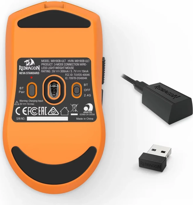 Redragon M919 SPARDA Ultra 8K Wireless Gaming Mouse orange, USB/Bluetooth
