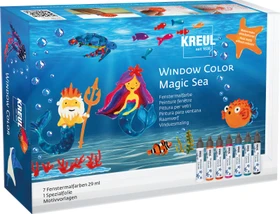Kreul Window Color Malfarbe Magic Sea, 7 Farben, 29ml