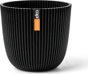 Capi Made with groove Blumentopf 22cm textil schwarz