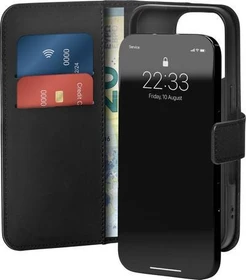 Puro Wallet Stand Case für Apple iPhone 16 Pro Max schwarz