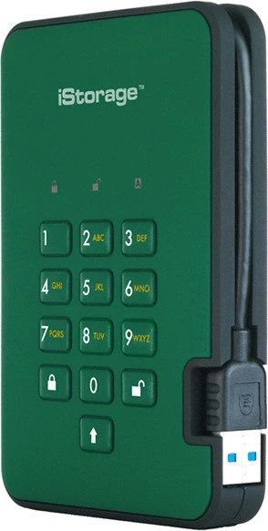 iStorage diskAshur2 256bit, grün, 2TB, USB-A 3.0