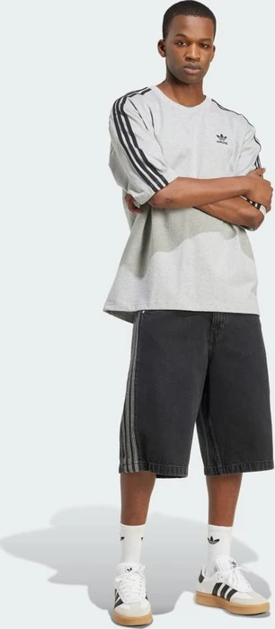 adidas Adicolor Oversized T-Shirt kurzarm medium grey heather/black (Herren)