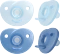 Philips Avent SCF099/20 Soothie Shapes Beruhigungsschnuller, 0-6M, Silikon, blau/rosa, 4 Stück Vorschaubild