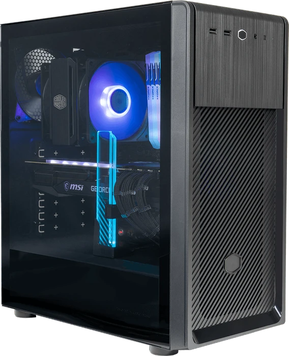 Cooler Master Elite 500 schwarz, Glasfenster