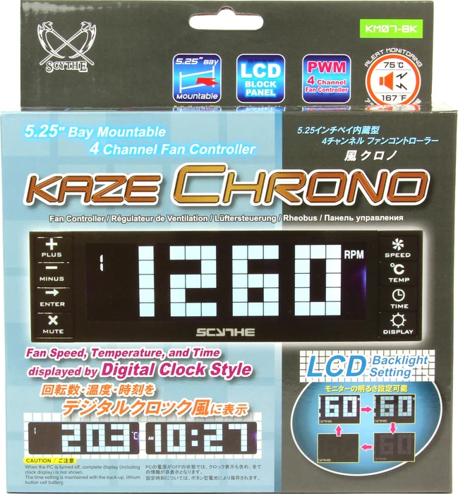 Scythe Kaze Chrono, 5.25" Lüftersteuerung 4-Kanal