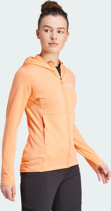 adidas Terrex Xperior LIGHT HoodED Fleece Jacke amber tint (Damen)