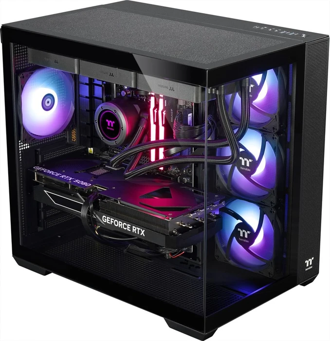 Thermaltake Black Gaming, Black, Ryzen 7 7800X3D, 32GB RAM, 2TB SSD, GeForce RTX 5070 Ti