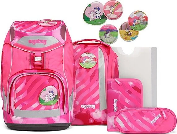 Ergobag Pack KuntBärbuntes Einhorn Schulrucksack-Set, 7-tlg.