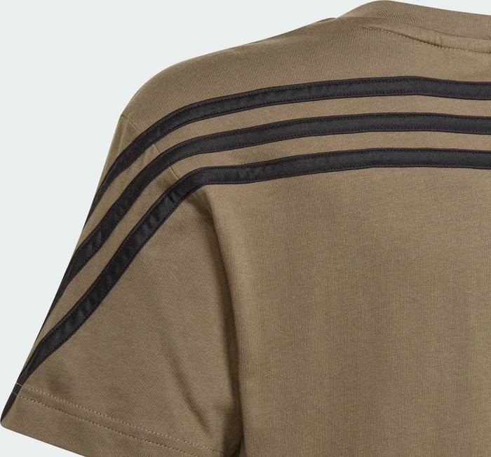 adidas Future Icons 3-Streifen T-Shirt kurzarm olive strata/black (Junior)