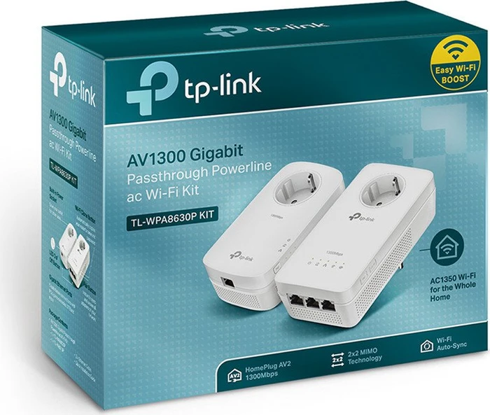 TP-Link AV1300 Gigabit Passthrough Powerline ac Wi-Fi Kit, 2er-Bundle
