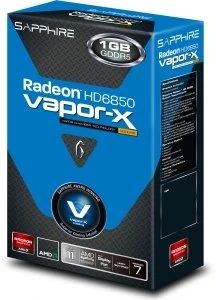 Sapphire Vapor-X Radeon HD 6850, 1GB GDDR5, 2x DVI, HDMI, 2x mDP, lite retail