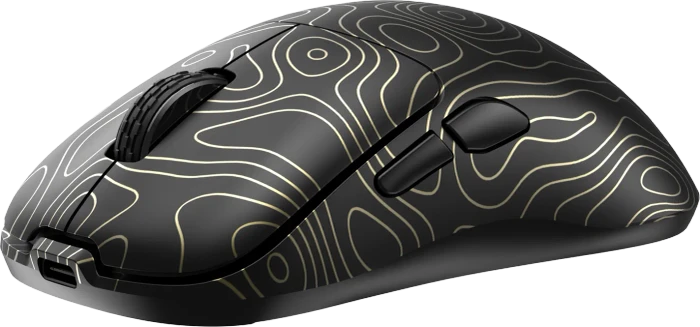 White Shark Aero Gold Wireless Gaming Mouse, schwarz/gold, USB