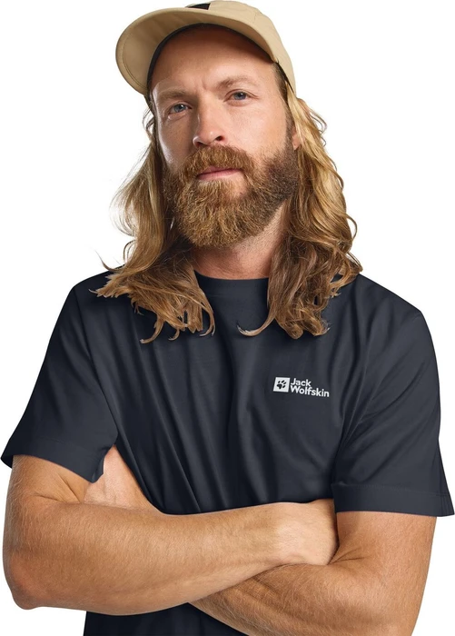 Jack Wolfskin Essential T-Shirt kurzarm dark navy/grey (Herren)