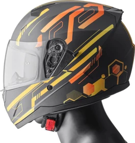 GMS-Moto Hexago graphic matt gelb/orange/schwarz