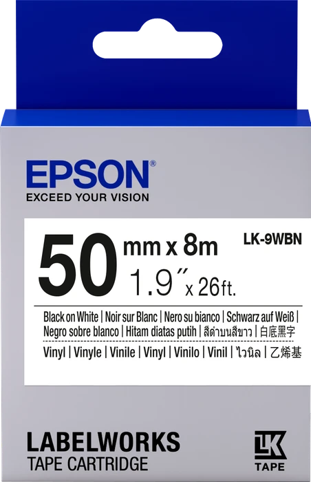 Epson LK-9WBN Beschriftungsband, 50mm, schwarz/weiß