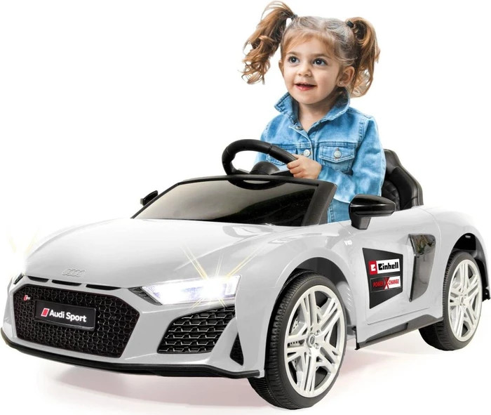 Jamara Ride-on Audi R8 Spyder 18V Einhell Power X-Change inkl. Starter Set weiß
