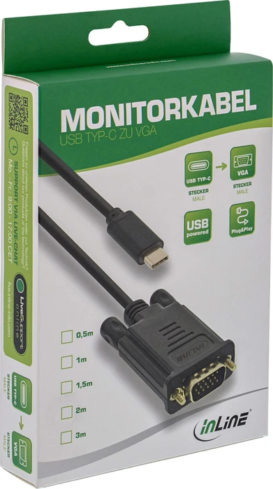 InLine USB-C mit DisplayPort/VGA Adapterkabel, 2m
