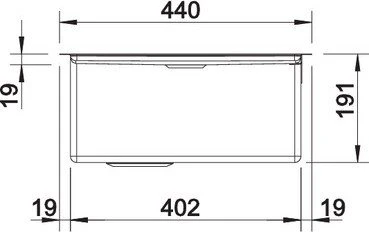 Blanco Claron 400/550-T-U InFino Unterbau Becken links edelstahl