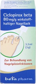 betapharm Ciclopirox beta 80mg/g wirkstoffhaltiger Nagellack, 3.3ml