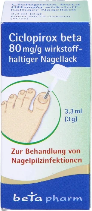 betapharm Ciclopirox beta 80mg/g wirkstoffhaltiger Nagellack, 3.3ml