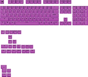 Glorious GPBT Basics Keycaps, Kunststoff (PBT), Epic Purple, violett, 130 Tasten, ANSI-US