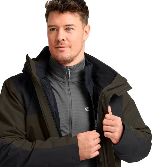 Jack Wolfskin Jasper Pro 3in1 Funktionsjacke obsidian moss (Herren)