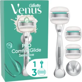 Gillette Venus ComfortGlide Sensitive Rasierer +  3 Wechselklingen