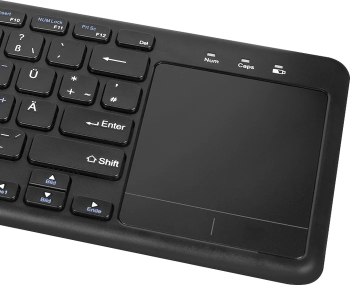 LogiLink Wireless Tastatur mit Touchpad, schwarz, USB, DE