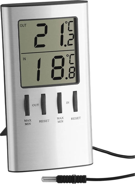 TFA Dostmann Temperaturstation silber, digital (30.1027)