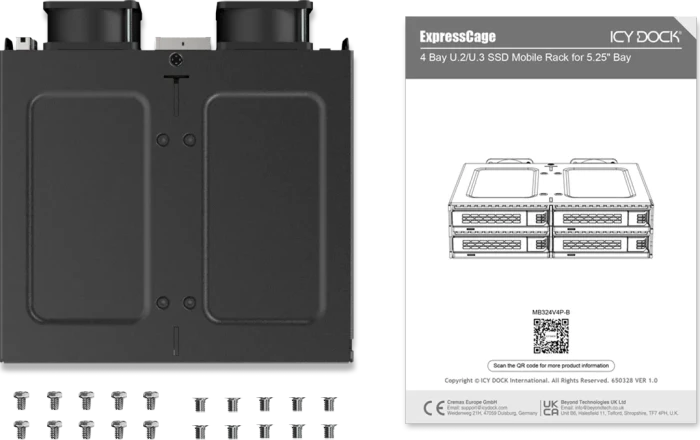 Icy Dock ExpressCage MB324V4P-B