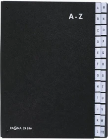 Pagna Classic International Pultordner, 24 Fächer, A4, schwarz