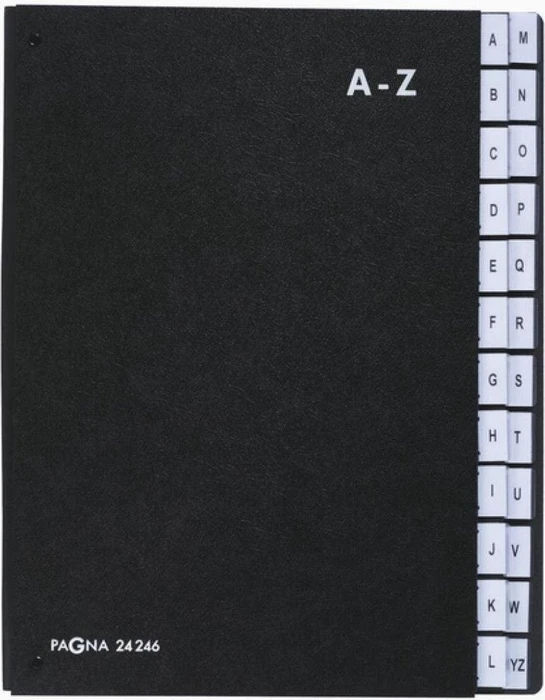 Pagna Classic International Pultordner, 24 Fächer, A4, schwarz