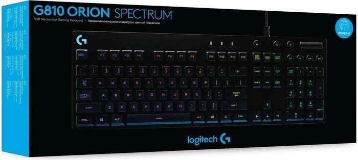 Logitech G810 Orion Spectrum, Romer-G Tactile, USB, UK