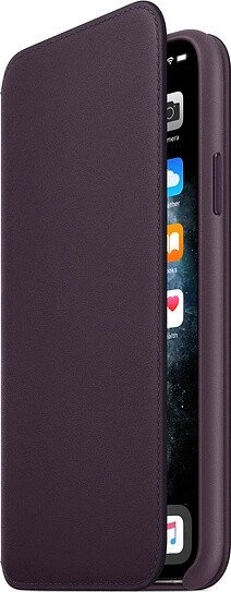 Apple Leder Folio Case für iPhone 11 Pro Max Aubergine