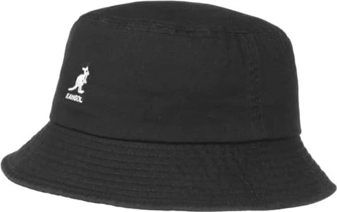 Kangol Washed Bucket Hut schwarz