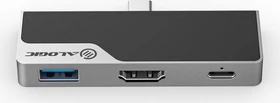 Alogic Ultra Series USB-C Dock Nano Mini, Space Grey, USB-C 3.0 [Stecker] (ULDNAMN-UA-SGR)