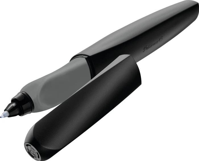 Pelikan Twist Tintenroller (Mine) black/grau, Rechts- und Linkshänder, Blister