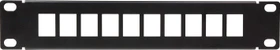 LogiLink Patchpanel für RJ-45 Keystone Module 10" , 10-Port, 1HE, 10", 1HE, schwarz