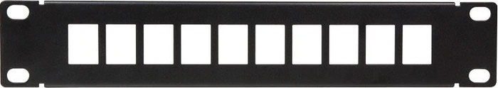 LogiLink Patchpanel für RJ-45 Keystone Module 10" , 10-Port, 1HE, 10", 1HE, schwarz