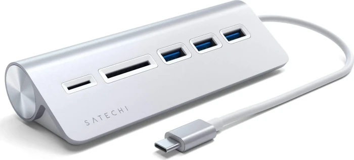 Satechi USB-C Combo Hub, silber, USB-C 3.0 [Stecker]