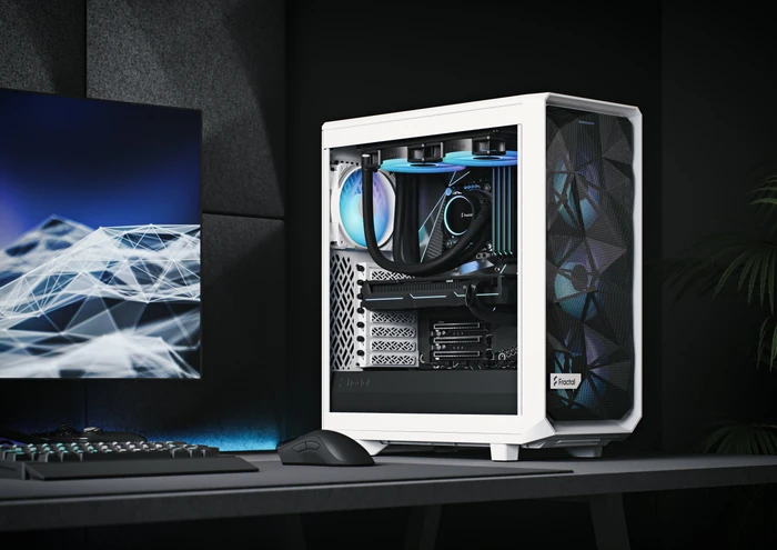 Fractal Design Meshify 2 Compact RGB White TG Clear Tint, Glasfenster