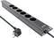 InLine 19" Aluminium Steckdosenleiste, 1HE, 6-fach, 250V, schwarz, 2m Vorschaubild