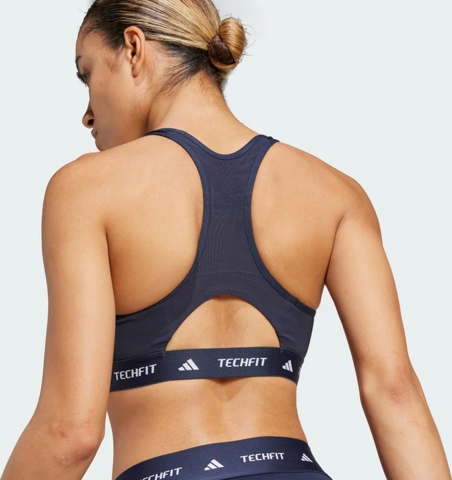 adidas TECHFIT Medium-Support Sport-BH legend ink (Damen)