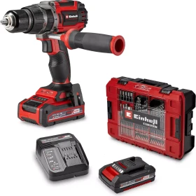 Einhell Professional TP-CD 18/70 Li-i BL + 70 Akku-Schlagbohrschrauber inkl. Koffer + 2 Akkus 2.0/3.0Ah + Zubehör