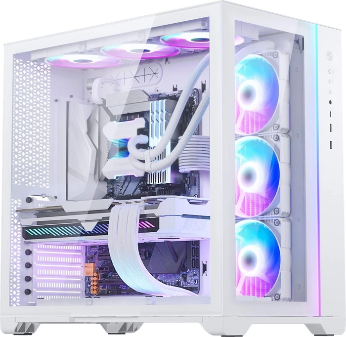 MetallicGear / MagniumGear Neo Qube 2 White, weiß, Glasfenster