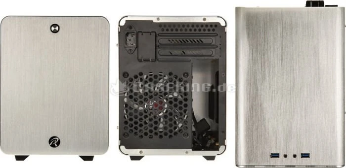 Raijintek Metis silber, Acrylfenster, Mini-ITX